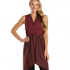 Everyday Yoga Wondrous Cheetah Wrap Dress Burgundy Cheetah
