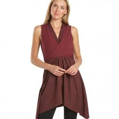 Everyday Yoga Wondrous Cheetah Wrap Dress Burgundy Cheetah
