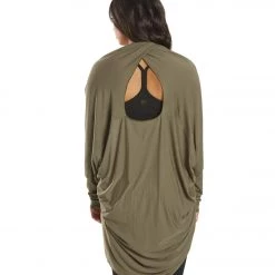 CLOTHING Everyday Yoga Bodhi Solid 2 In 1 Cardigan Dark Olive 20 CLOTHING Everyday Yoga Bodhi Solid 2 In 1 Cardigan Dark Olive