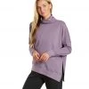 Everyday Yoga Shine Solid Roll Neck Asymmetric Sweatshirt Purple Taupe 2 Everyday Yoga Shine Solid Roll Neck Asymmetric Sweatshirt Purple Taupe