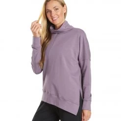 Everyday Yoga Shine Solid Roll Neck Asymmetric Sweatshirt Purple Taupe 13 Everyday Yoga Shine Solid Roll Neck Asymmetric Sweatshirt Purple Taupe