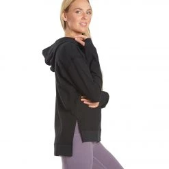 Everyday Yoga Diverse Solid Hi-Low Hooded Sweatshirt Black CLOTHING 11 Everyday Yoga Diverse Solid Hi-Low Hooded Sweatshirt Black CLOTHING