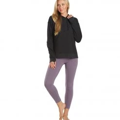 Everyday Yoga Diverse Solid Hi-Low Hooded Sweatshirt Black CLOTHING 13 Everyday Yoga Diverse Solid Hi-Low Hooded Sweatshirt Black CLOTHING