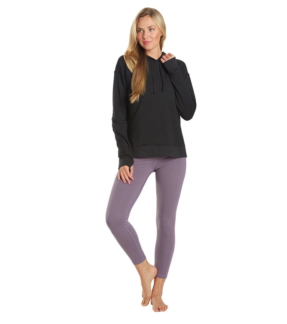 Everyday Yoga Diverse Solid Hi-Low Hooded Sweatshirt Black CLOTHING 6 Everyday Yoga Diverse Solid Hi-Low Hooded Sweatshirt Black CLOTHING