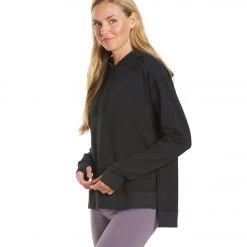 Everyday Yoga Diverse Solid Hi-Low Hooded Sweatshirt Black CLOTHING 14 Everyday Yoga Diverse Solid Hi-Low Hooded Sweatshirt Black CLOTHING