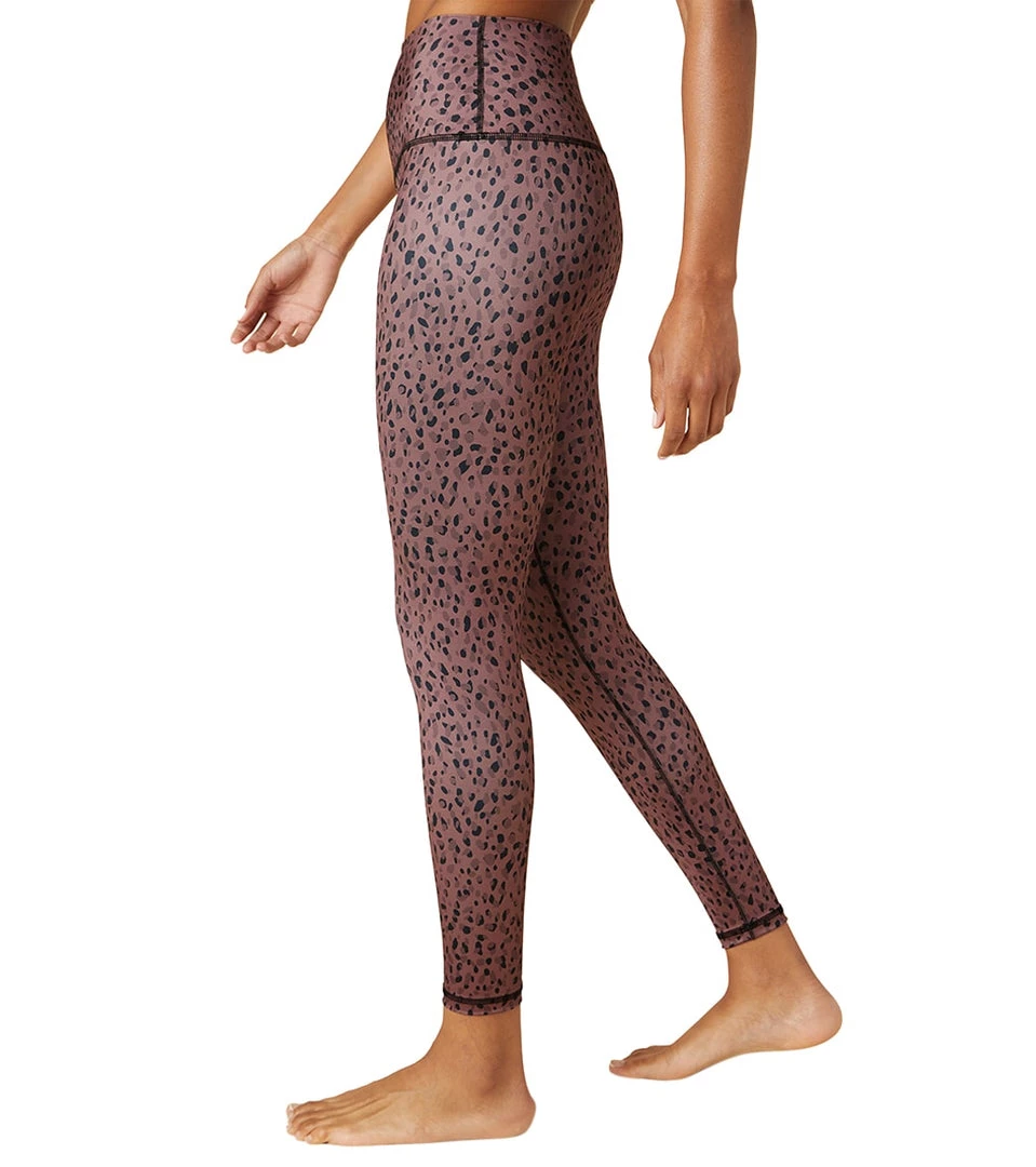 CLOTHING Beyond Yoga Lux High Waisted 7/8 Yoga Leggings Rosewood Brown Dappled Dots 6 CLOTHING Beyond Yoga Lux High Waisted 7/8 Yoga Leggings Rosewood Brown Dappled Dots