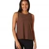 Beyond Yoga Featherweight Spacedye Balanced Muscle Yoga Tank Mahogany Brown Heather