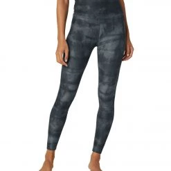 Beyond Yoga Spacedye Printed Caught In The Midi Yoga Leggings Silver Mist Striped Dye NEW ARRIVALS