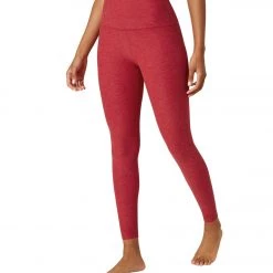 NEW ARRIVALS Beyond Yoga Spacedye High Waisted Caught In The Midi 7/8 Yoga Leggings Currant Red Heather