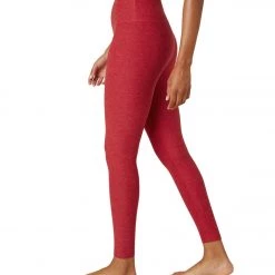 NEW ARRIVALS Beyond Yoga Spacedye High Waisted Caught In The Midi 7/8 Yoga Leggings Currant Red Heather