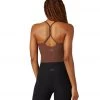 Beyond Yoga Spacedye Slim Racerback Cropped Tank Mahogany Brown Heather