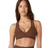 Beyond Yoga Spacedye Lift Your Spirits Yoga Sports Bra Mahogany Brown Heather CLOTHING