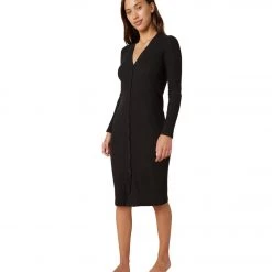 CLOTHING Beyond Yoga Your Line Waffle Knit Duster Black