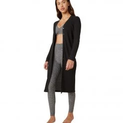CLOTHING Beyond Yoga Your Line Waffle Knit Duster Black