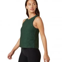 Beyond Yoga Featherweight Spacedye Balanced Muscle Yoga Tank Forest Green - Pine NEW ARRIVALS
