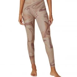 Beyond Yoga Spacedye Printed Caught In The Midi Yoga Leggings Chai Marble