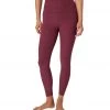 Beyond Yoga Spacedye High Waisted Caught In The Midi 7/8 Yoga Leggings Garnet Red Heather