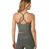 NEW ARRIVALS Beyond Yoga Spacedye Slim Racerback Cropped Tank Pewter Heather