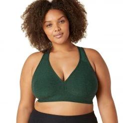 Beyond Yoga Spacedye Lift Your Spirits Yoga Sports Bra Forest Green - Pine CLOTHING