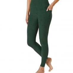 NEW ARRIVALS Beyond Yoga Spacedye Out Of Pocket High Waisted 7/8 Yoga Leggings Forest Green - Pine