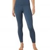 Beyond Yoga Heather Rib High Waisted 7/8 Yoga Leggings Mineral Blue Heather Rib