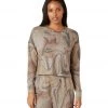 Beyond Yoga Brushed Up Cropped Pullover Natural Marble CLOTHING