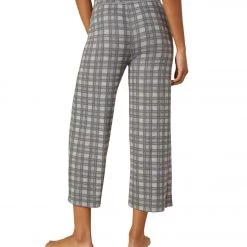 Beyond Yoga Wide Leg Easy Cropped Sweatpant Light Heather Gray Plaid CLOTHING 12 Beyond Yoga Wide Leg Easy Cropped Sweatpant Light Heather Gray Plaid CLOTHING