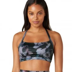Beyond Yoga T-Back Luxe Bra Dark Floral CLOTHING