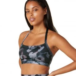 Beyond Yoga T-Back Luxe Bra Dark Floral CLOTHING