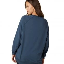 Beyond Yoga Cozy Fleece Saturday Oversized Pullover Mineral Blue Women