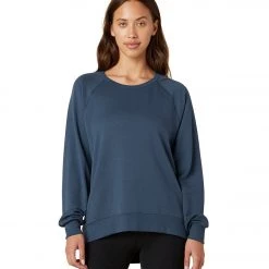 Beyond Yoga Cozy Fleece Saturday Oversized Pullover Mineral Blue Women