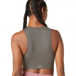 CLOTHING Beyond Yoga Remix Ribbed Bra Smoke Gray Heather