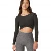 Beyond Yoga Featherweight Twist Of Fate Pullover Darkest Night