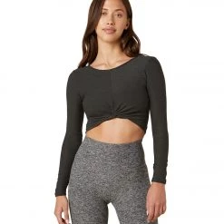 Beyond Yoga Featherweight Twist Of Fate Pullover Darkest Night