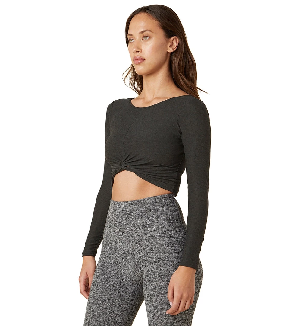 Beyond Yoga Featherweight Twist Of Fate Pullover Darkest Night 4 Beyond Yoga Featherweight Twist Of Fate Pullover Darkest Night