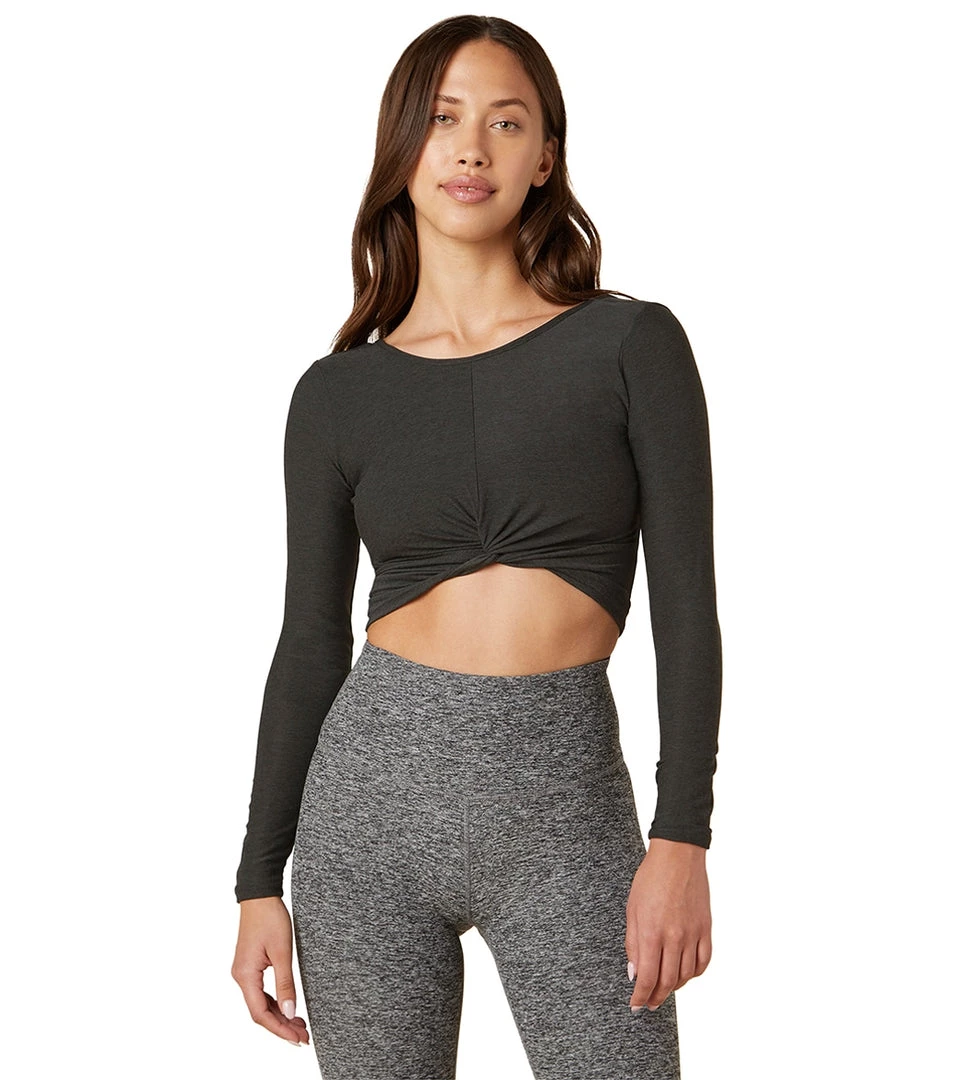 Beyond Yoga Featherweight Twist Of Fate Pullover Darkest Night 9 Beyond Yoga Featherweight Twist Of Fate Pullover Darkest Night