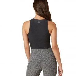 CLOTHING Beyond Yoga Square Neck Cropped Tank Darkest Night 10 CLOTHING Beyond Yoga Square Neck Cropped Tank Darkest Night