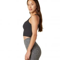 CLOTHING Beyond Yoga Square Neck Cropped Tank Darkest Night 11 CLOTHING Beyond Yoga Square Neck Cropped Tank Darkest Night