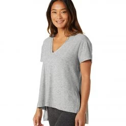 Beyond Yoga Split Up Long Tee Silver Mist
