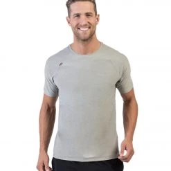 Rhone Men's Reign Short Sleeve Shirt Light Gray Heather