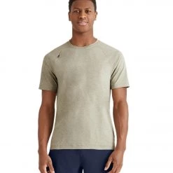 Rhone Men's Reign Tech Short Sleeve Shirt Olivine Space Dye CLOTHING