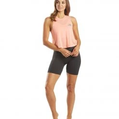 Spiritual Gangster Horizon Crop Tank Flamingo