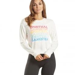 CLOTHING Spiritual Gangster Crew Neck Savasana Pullover Stone