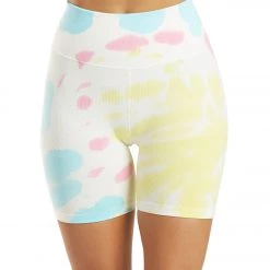 Spiritual Gangster Biker Shorts Sunburst Tie Dye