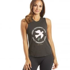 CLOTHING Spiritual Gangster Dove Muscle Tank Vintage Black