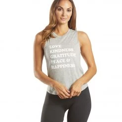 CLOTHING Spiritual Gangster Happiness Muscle Tank Heather Gray