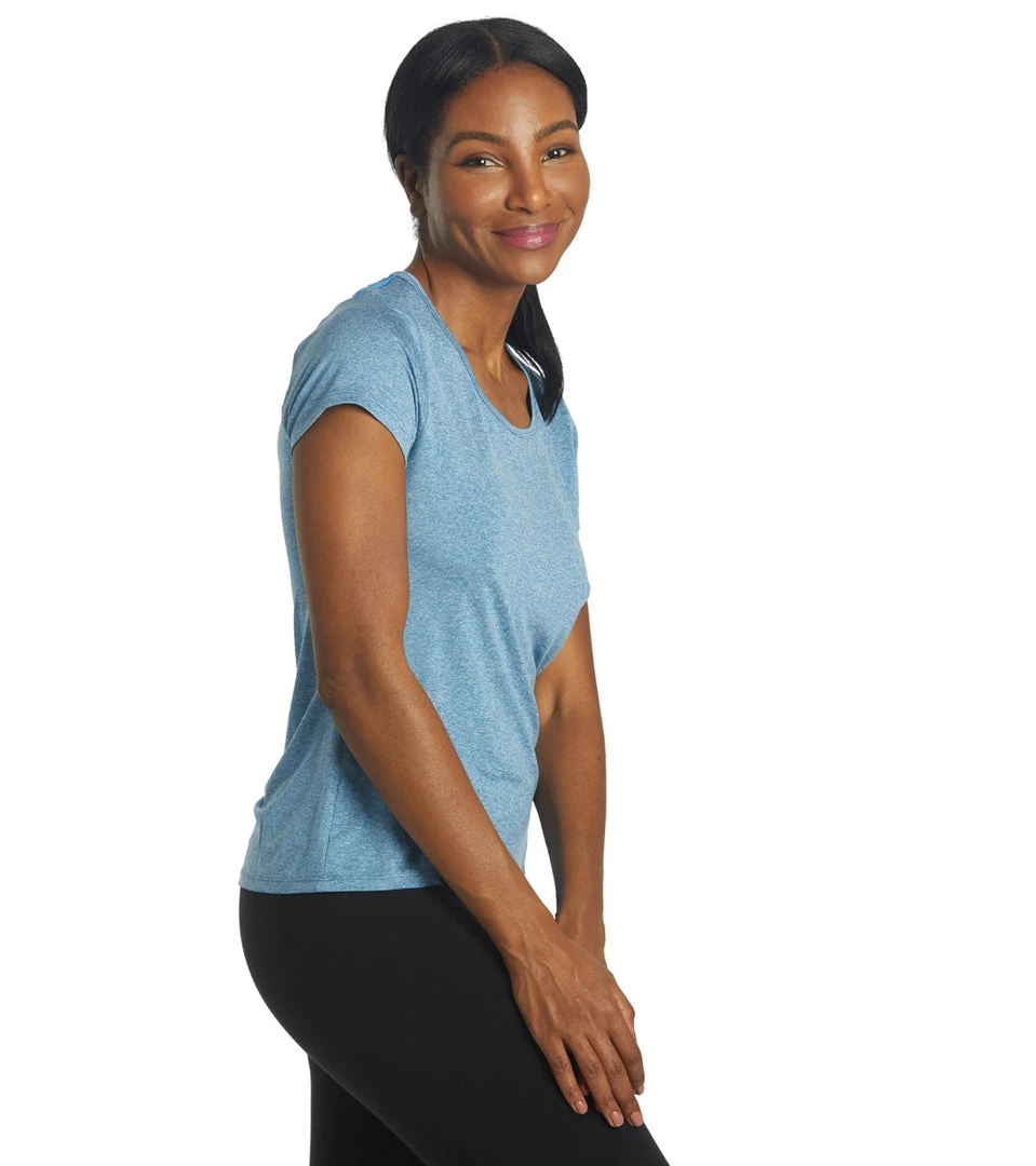 Marika Valery Yoga Tee Heather Vallarta Blue 4 Marika Valery Yoga Tee Heather Vallarta Blue