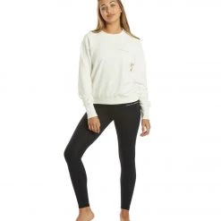 Spiritual Gangster Bridget Raglan Pullover Stone CLOTHING 12 Spiritual Gangster Bridget Raglan Pullover Stone CLOTHING