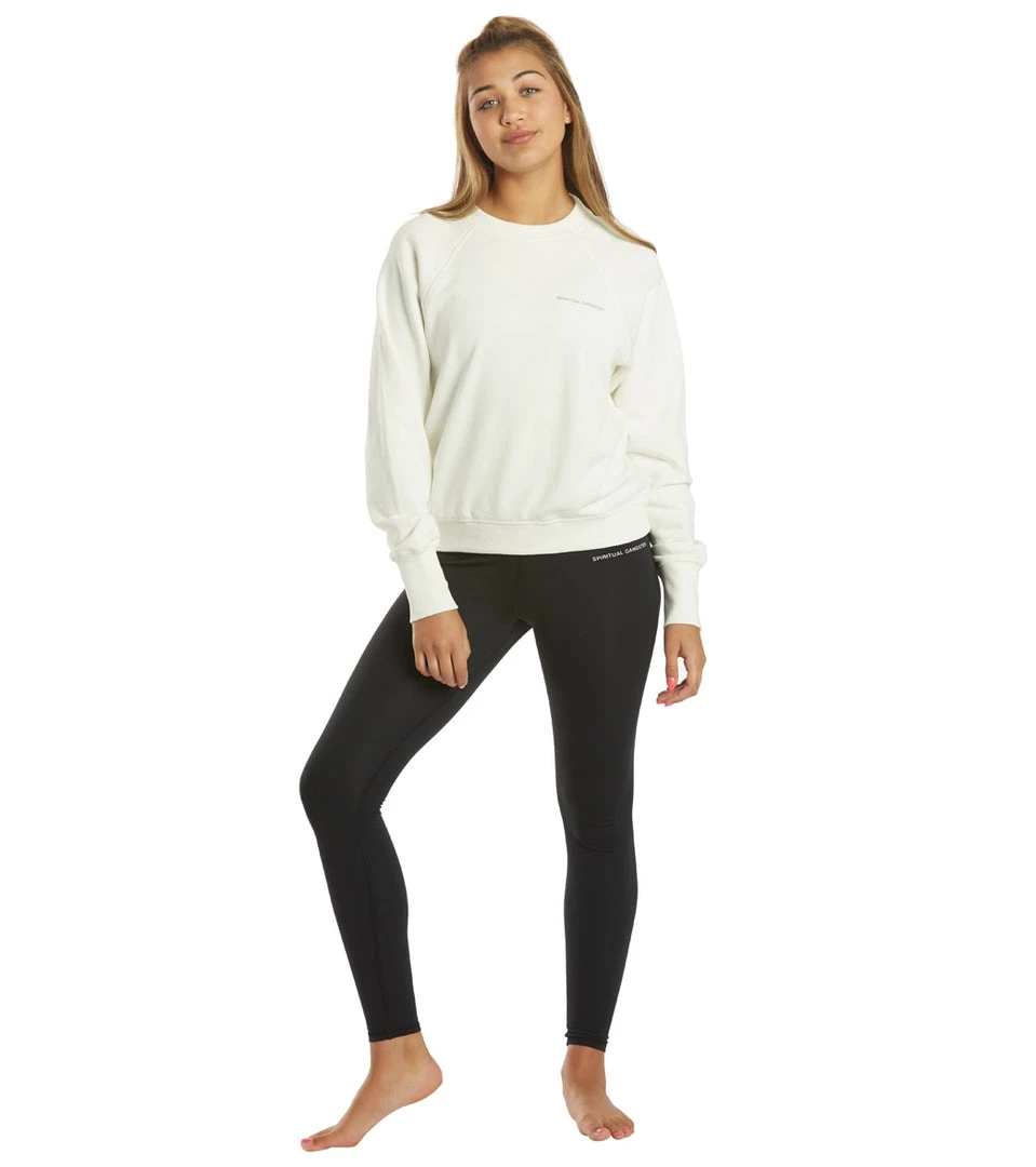 Spiritual Gangster Bridget Raglan Pullover Stone CLOTHING 6 Spiritual Gangster Bridget Raglan Pullover Stone CLOTHING