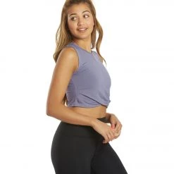 CLOTHING Spiritual Gangster Muse Twist Front Tank Twilight